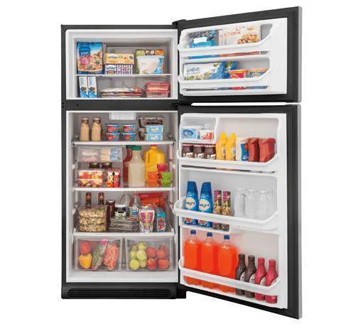 Frigidaire - 30 Inch 18 cu. ft Top Mount Refrigerator in Stainless - FFTR1821TS