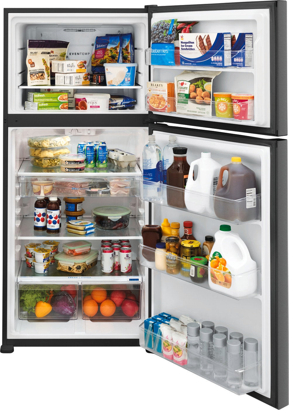 Frigidaire - 30 Inch 20 cu. ft Top Mount Refrigerator in Black Stainless - FFTR2045VD