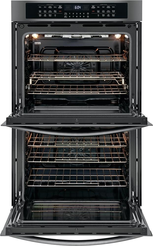 Frigidaire Gallery - 10.2 cu. ft Double Wall Oven in Black Stainless - FGET3066UD