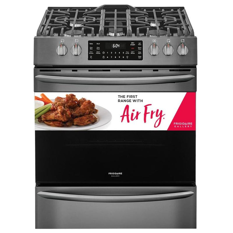 Frigidaire Gallery - 5.6 cu. ft  Gas Range in Black Stainless - FGGH3047VD