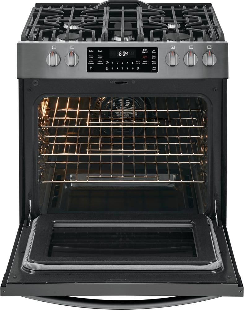 Frigidaire Gallery - 5.6 cu. ft  Gas Range in Black Stainless - FGGH3047VD