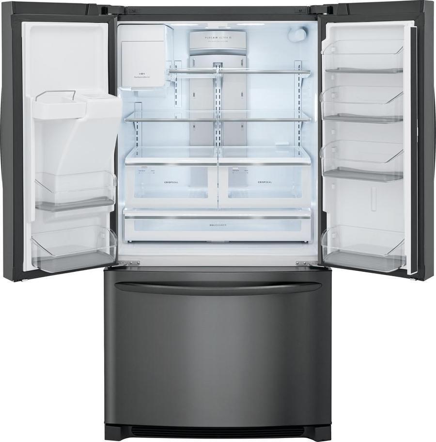 Frigidaire Gallery - 36 Inch 26.8 cu. ft French Door Refrigerator in Black Stainless - FGHB2868TD