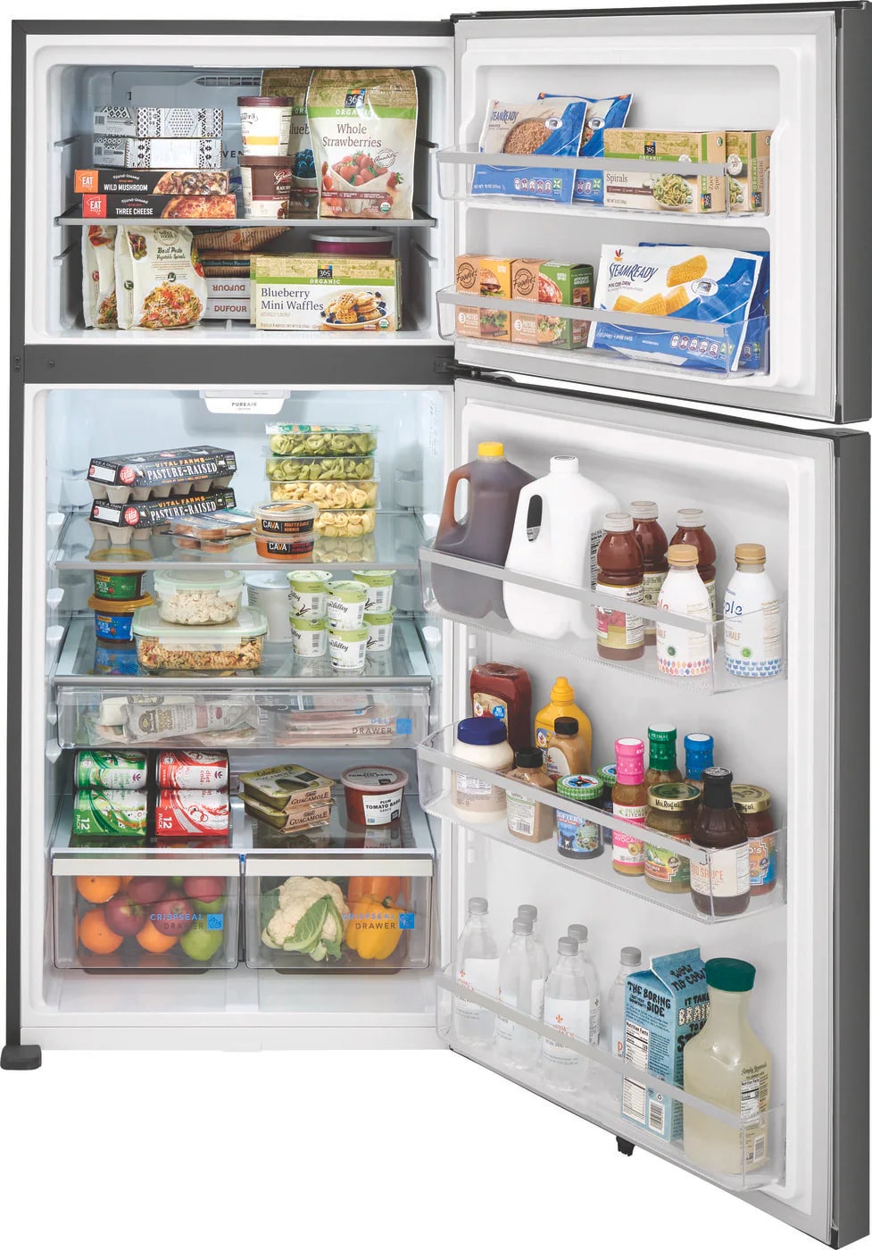 Frigidaire Gallery - 30 Inch 20 cu. ft Top Mount Refrigerator in Black Stainless - FGHT2055VD