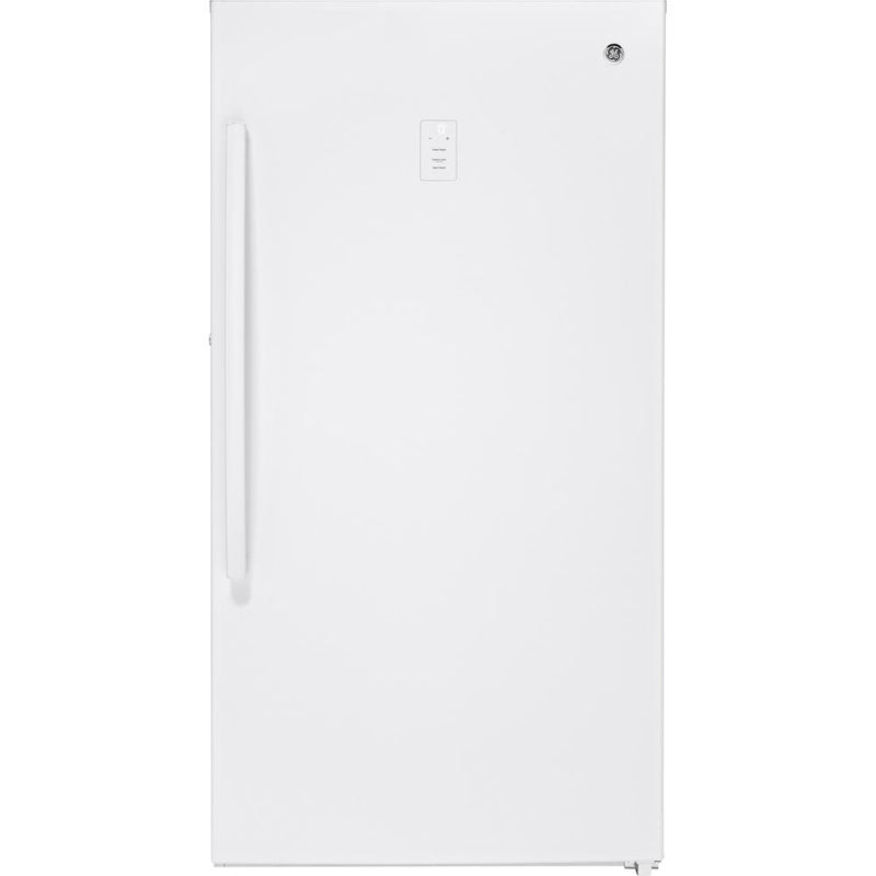 GE - 17.3 cu. Ft  Upright Freezer in White - FUF17DLRWW