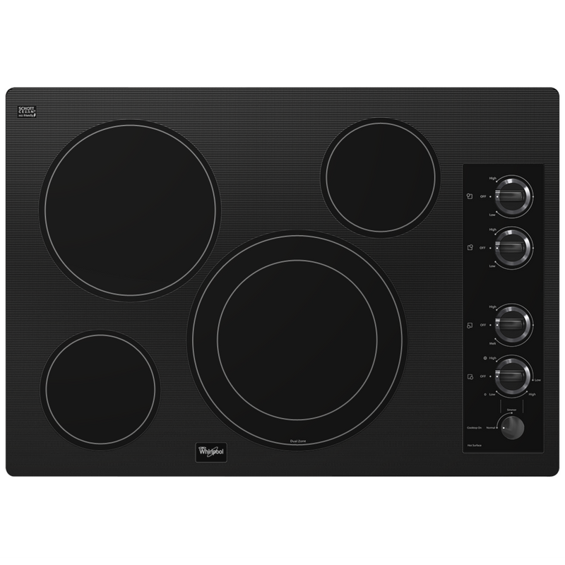 Whirlpool - 30.8125 Inch Electric Cooktop in Black - G7CE3034XB
