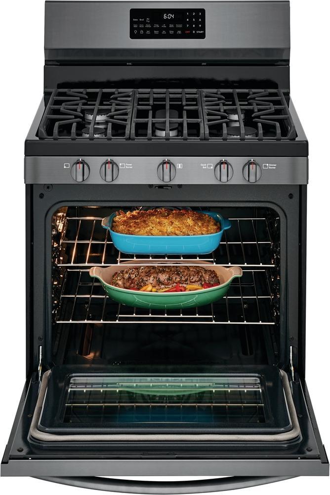 Frigidaire Gallery - 5 cu. ft  Gas Range in Black Stainless - GCRG3060AD