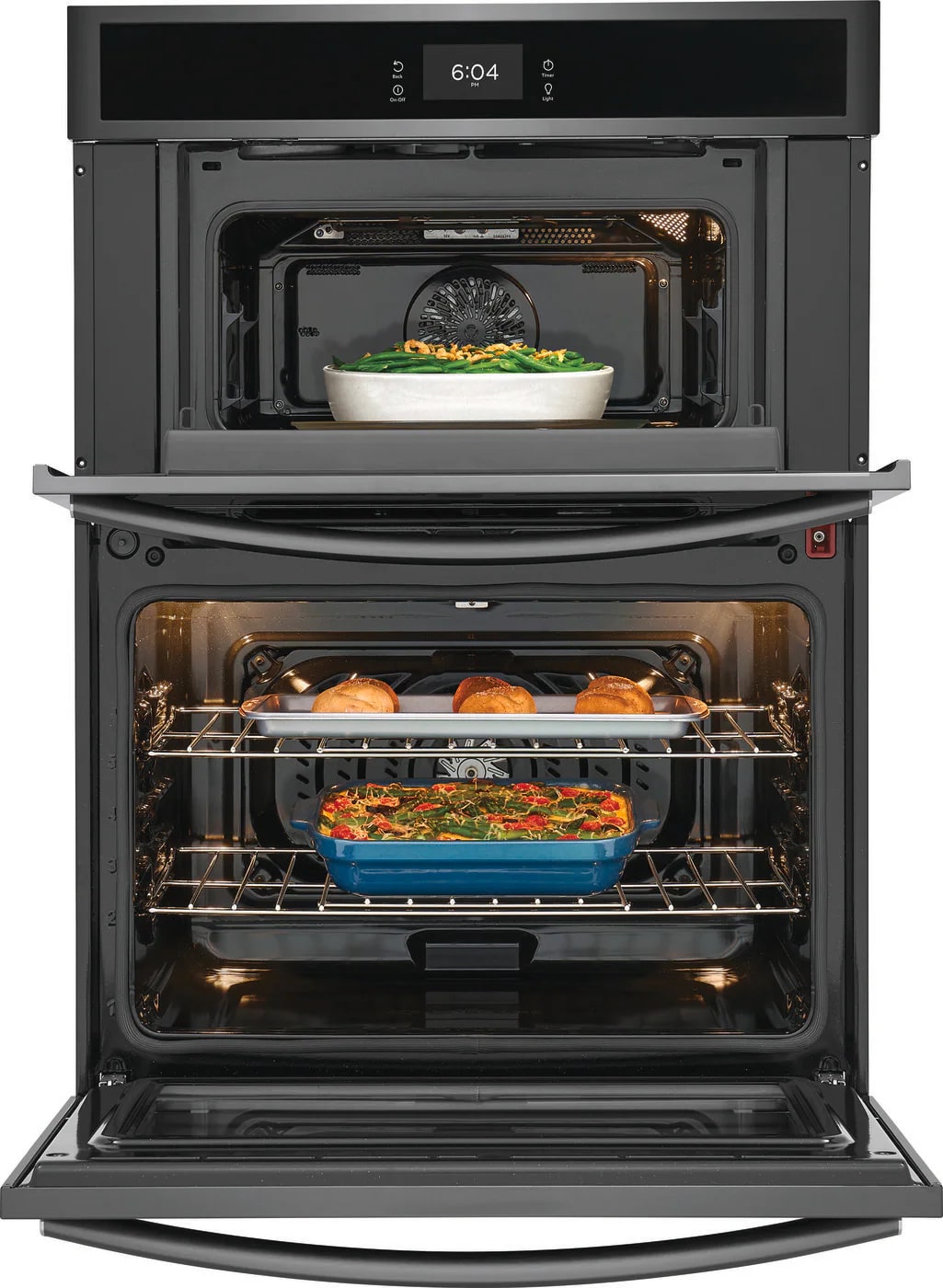 Frigidaire Gallery - 7 cu. ft Combination Wall Oven in Black Stainless - GCWM3067AD