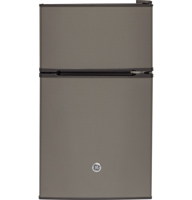 GE - 18.75 Inch 3.1 cu. ft Mini Fridge Refrigerator in Grey - GDE03GMKED