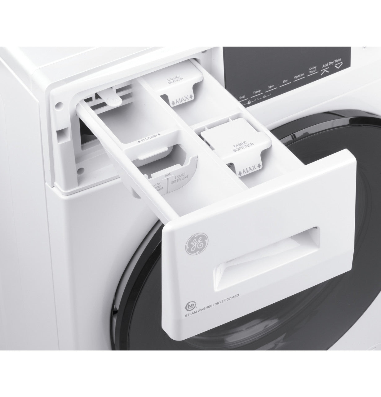 GE - 2.8 cu. Ft  Front Load All-In-One Washer/Dryer in White - GFQ14ESSNWW
