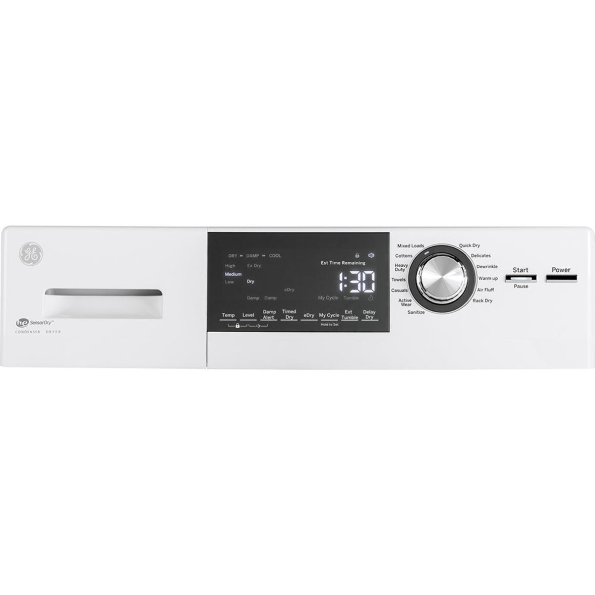 GE - 4.1 cu. Ft  Electric Dryer in White - GFT14JSIMWW