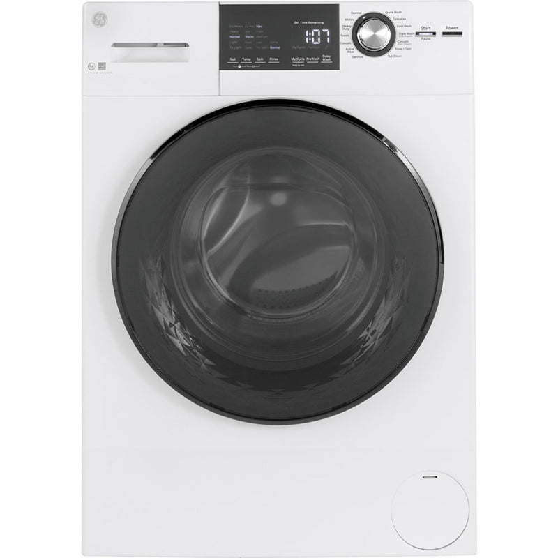GE - 2.8 cu. Ft  Front Load Washer in White - GFW148SSMWW