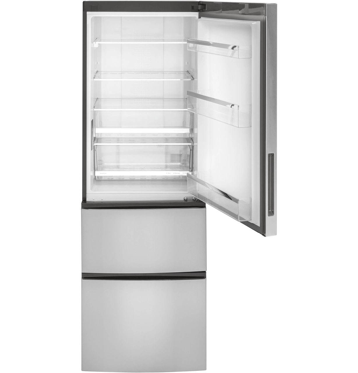 GE - 23.5 Inch 11.9 cu. ft Bottom Mount Refrigerator in Stainless - GLE12HSPSS