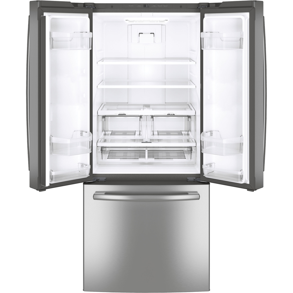 GE - 29.75 Inch 20.8 cu. ft French Door Refrigerator in Stainless - GNE21DSKSS