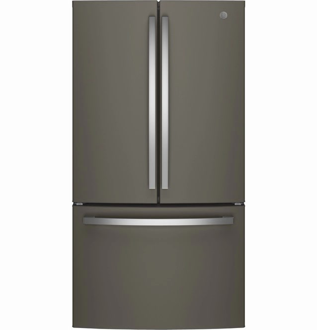 GE - 35.75 Inch 27 cu. ft French Door Refrigerator in Grey - GNE27JMMES