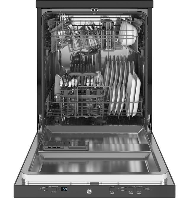 GE - 54 dBA Portable Dishwasher in Stainless - GPT225SSLSS