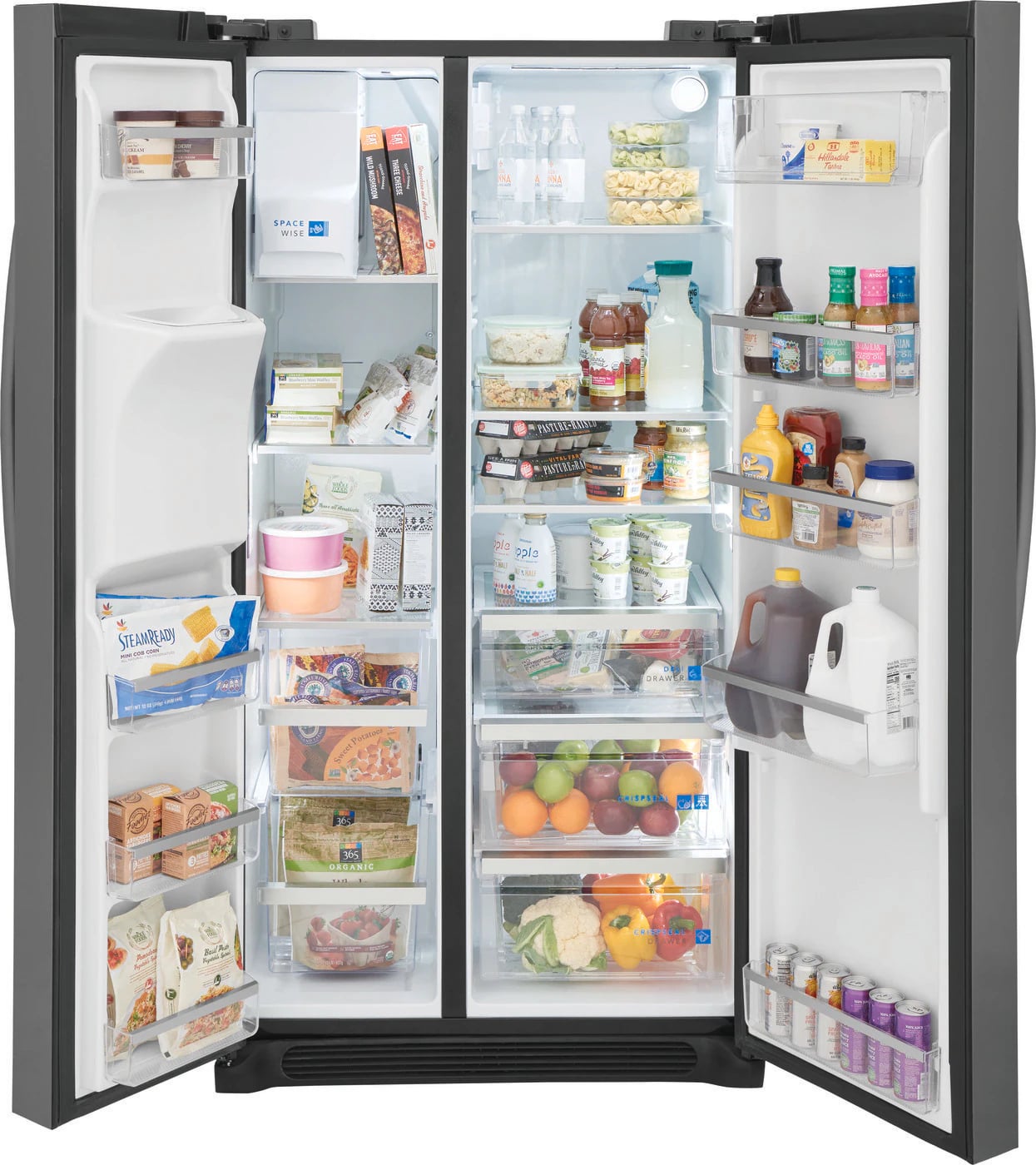 Frigidaire Gallery - 36.2 Inch 22.3 cu. ft Side by Side Refrigerator in Black Stainless - GRSC2352AD