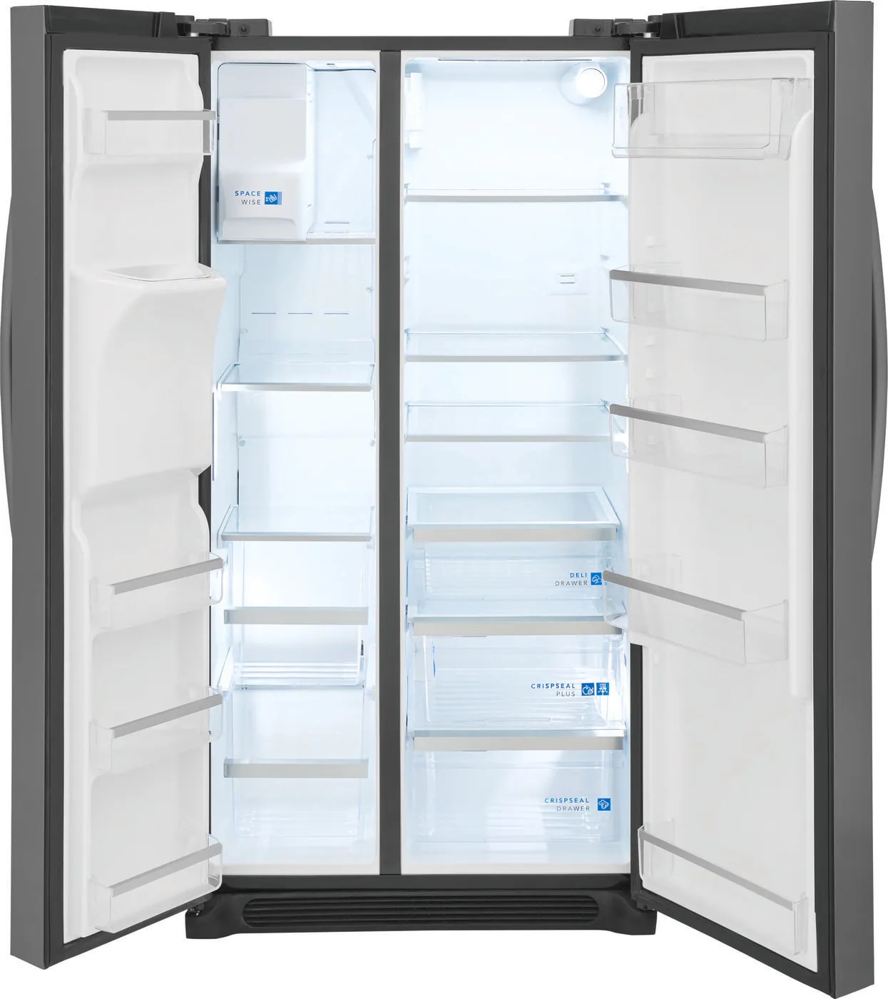 Frigidaire Gallery - 36.2 Inch 22.3 cu. ft Side by Side Refrigerator in Black Stainless - GRSC2352AD