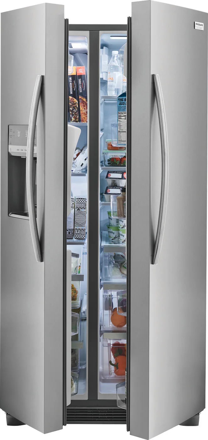 Frigidaire Gallery - 33 Inch 22.3 cu. ft Side by Side Refrigerator in Stainless - GRSS2352AF