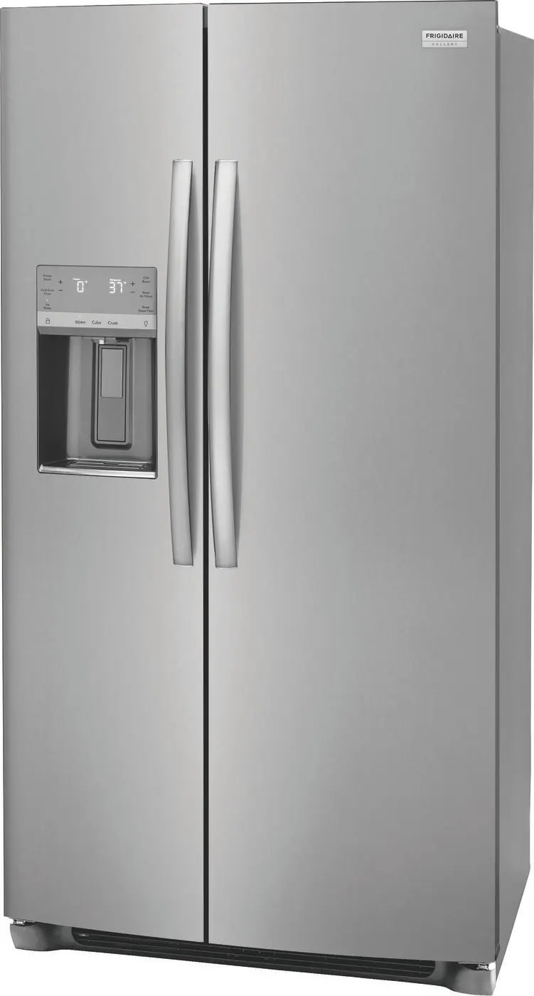 Frigidaire Gallery - 36.2 Inch 25.6 cu. ft Side by Side Refrigerator in Stainless - GRSS2652AF