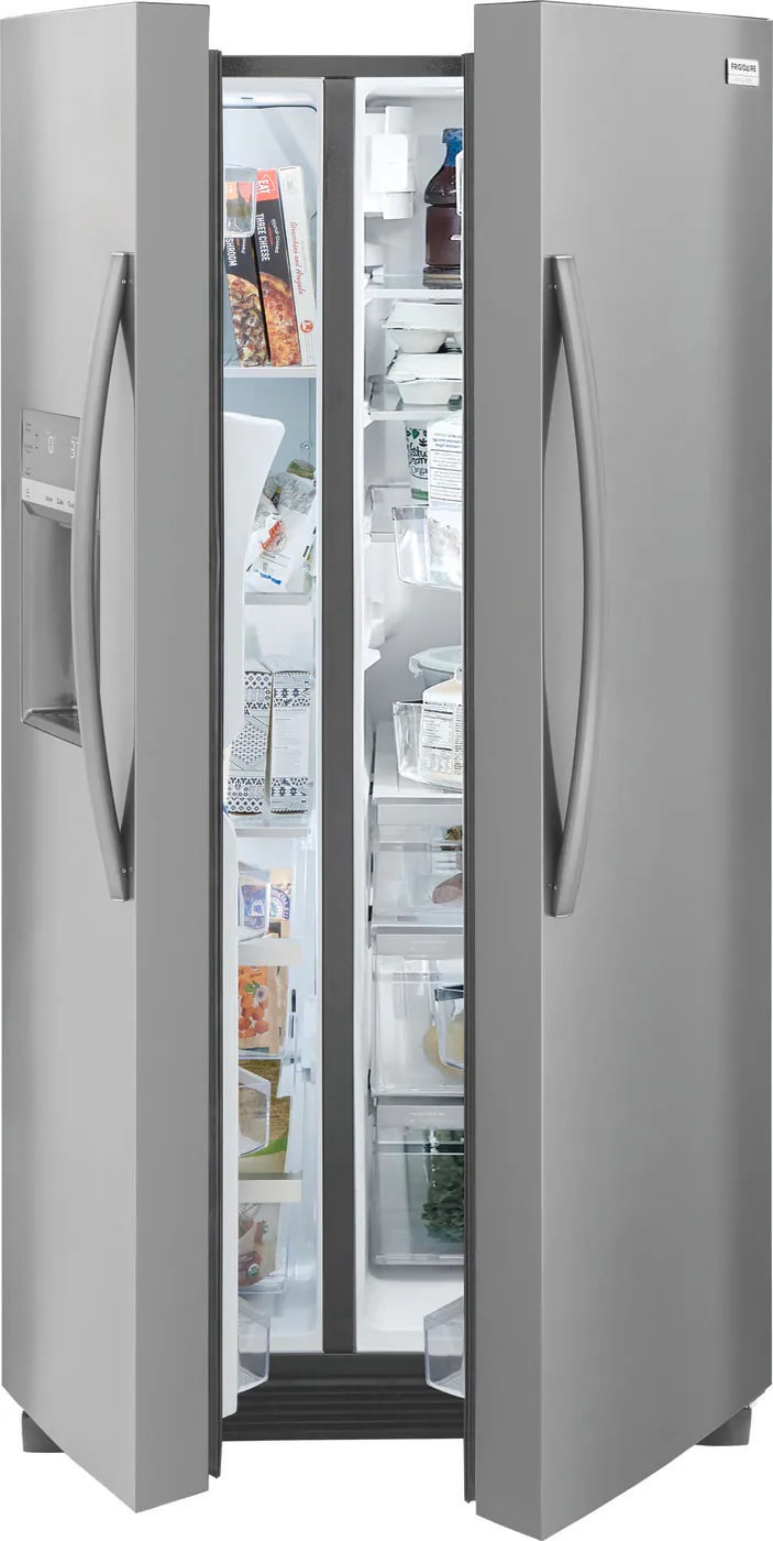 Frigidaire Gallery - 36.2 Inch 25.6 cu. ft Side by Side Refrigerator in Stainless - GRSS2652AF
