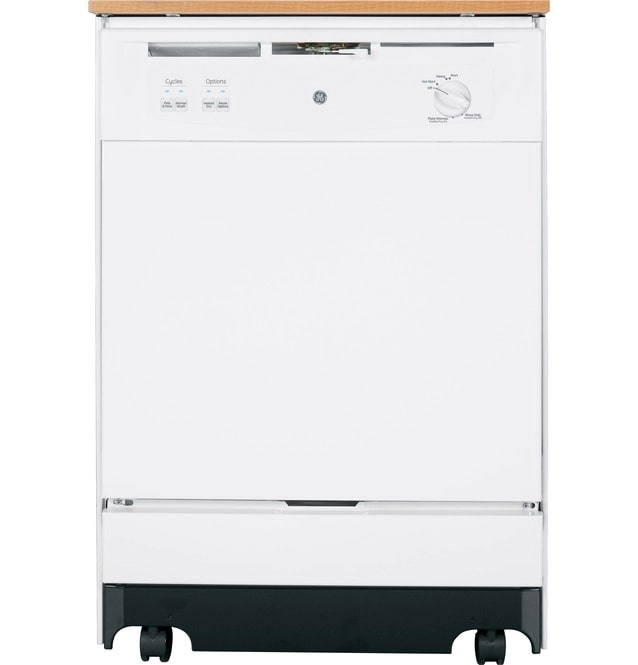 GE - 64 dBA Portable Dishwasher in White - GSC3500DWW