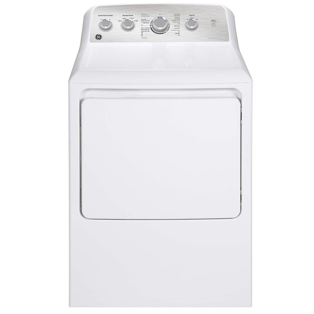 GE - 7.2 cu. Ft  Electric Dryer in White - GTD45EBMRWS
