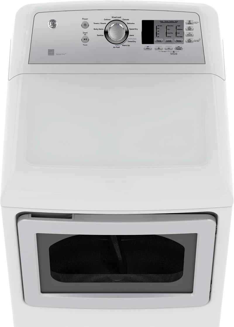 GE - 7.4 cu. Ft  Electric Dryer in White - GTD65EBMKWS