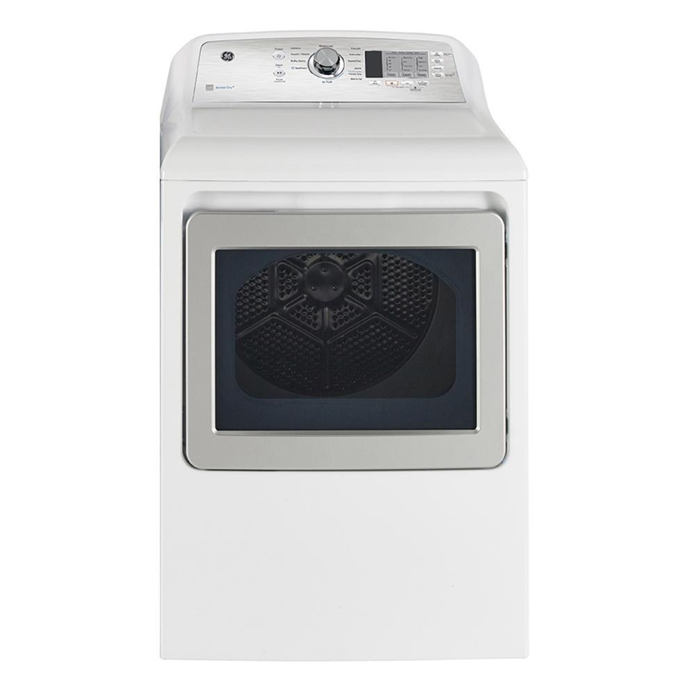 GE - 7.4 cu. Ft  Gas Dryer in White - GTD65GBMRWS