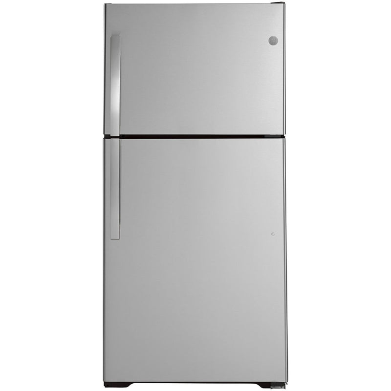 GE - 29.75 Inch 19.2 cu. ft Top Mount Refrigerator in Stainless - GTS19KSNRSS