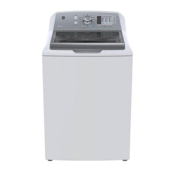 GE - 5.3 cu. Ft  Top Load Washer in White - GTW680BMMWS