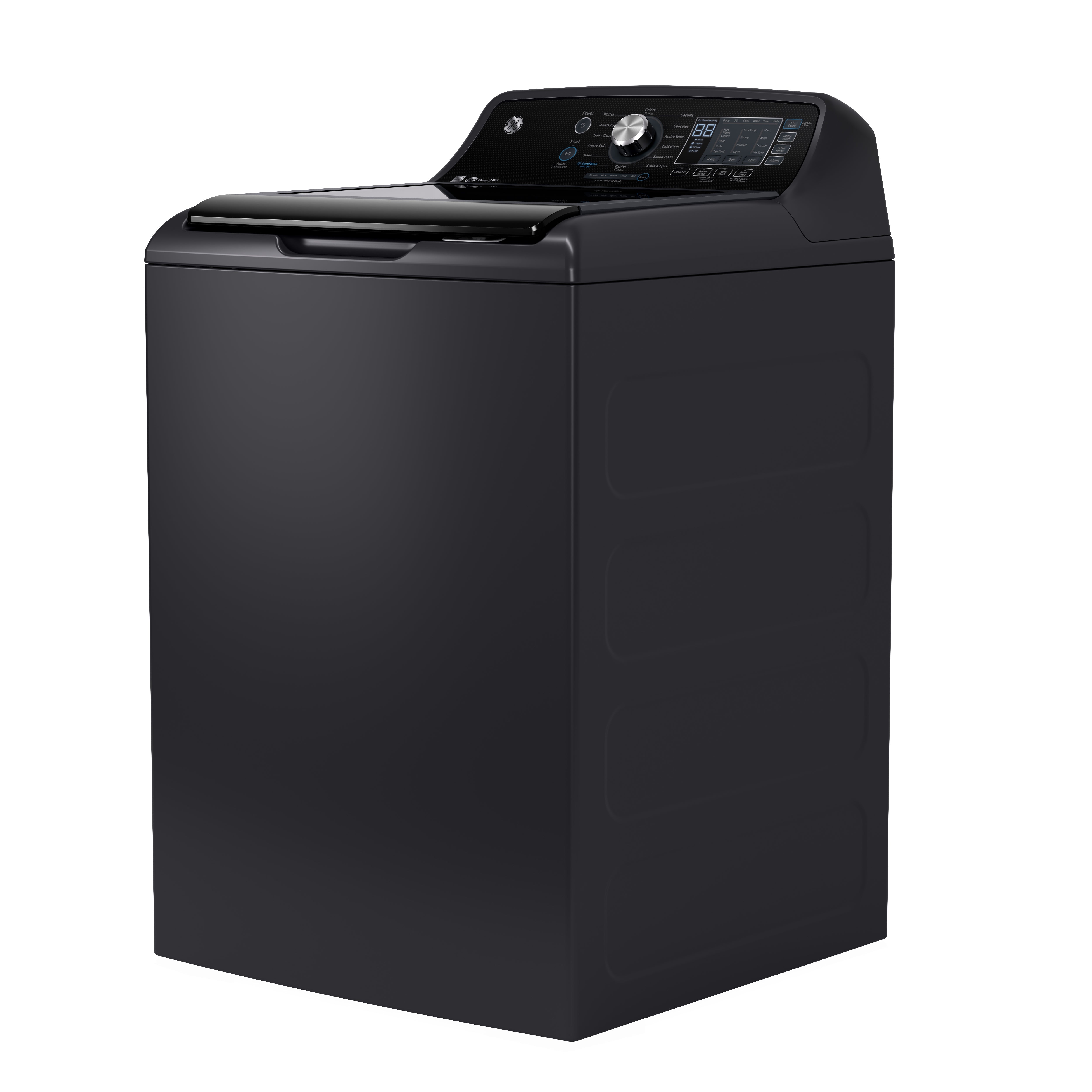 GE - 5.3 cu. Ft  Top Load Washer in Grey - GTW690BMTDG