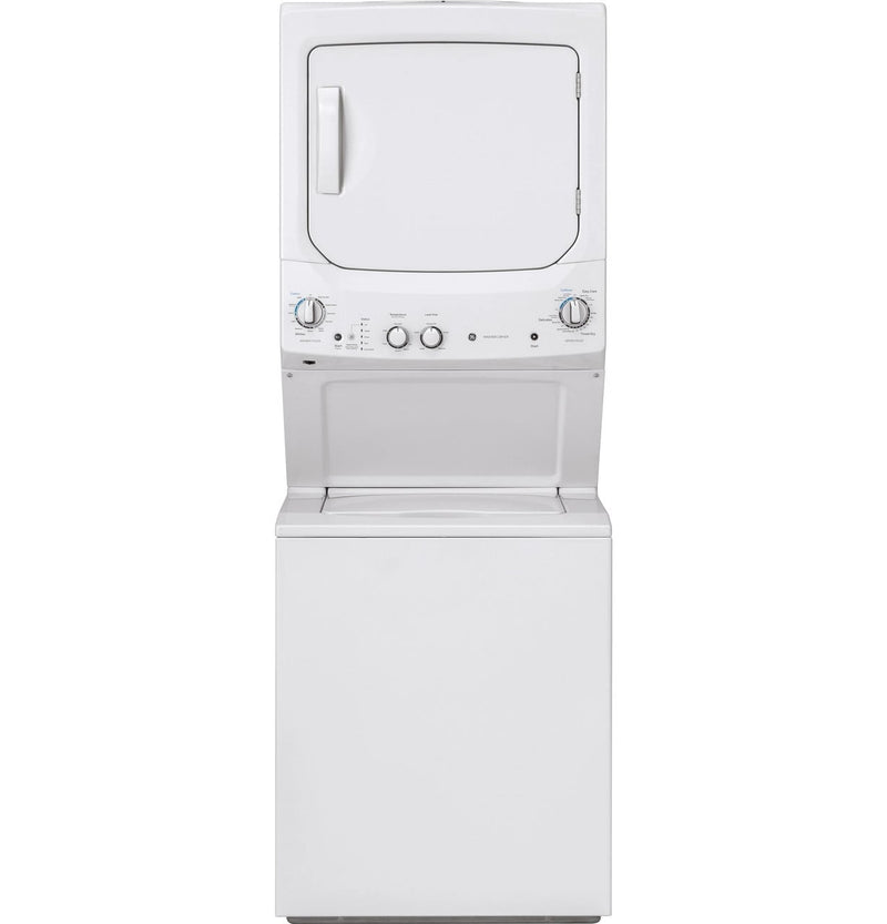 GE - 2.3 cu. Ft. Washer and 4.4 cu. Ft. Dryer Unitized Spacemaker Laundry Stacker - GUD24GSSMWW