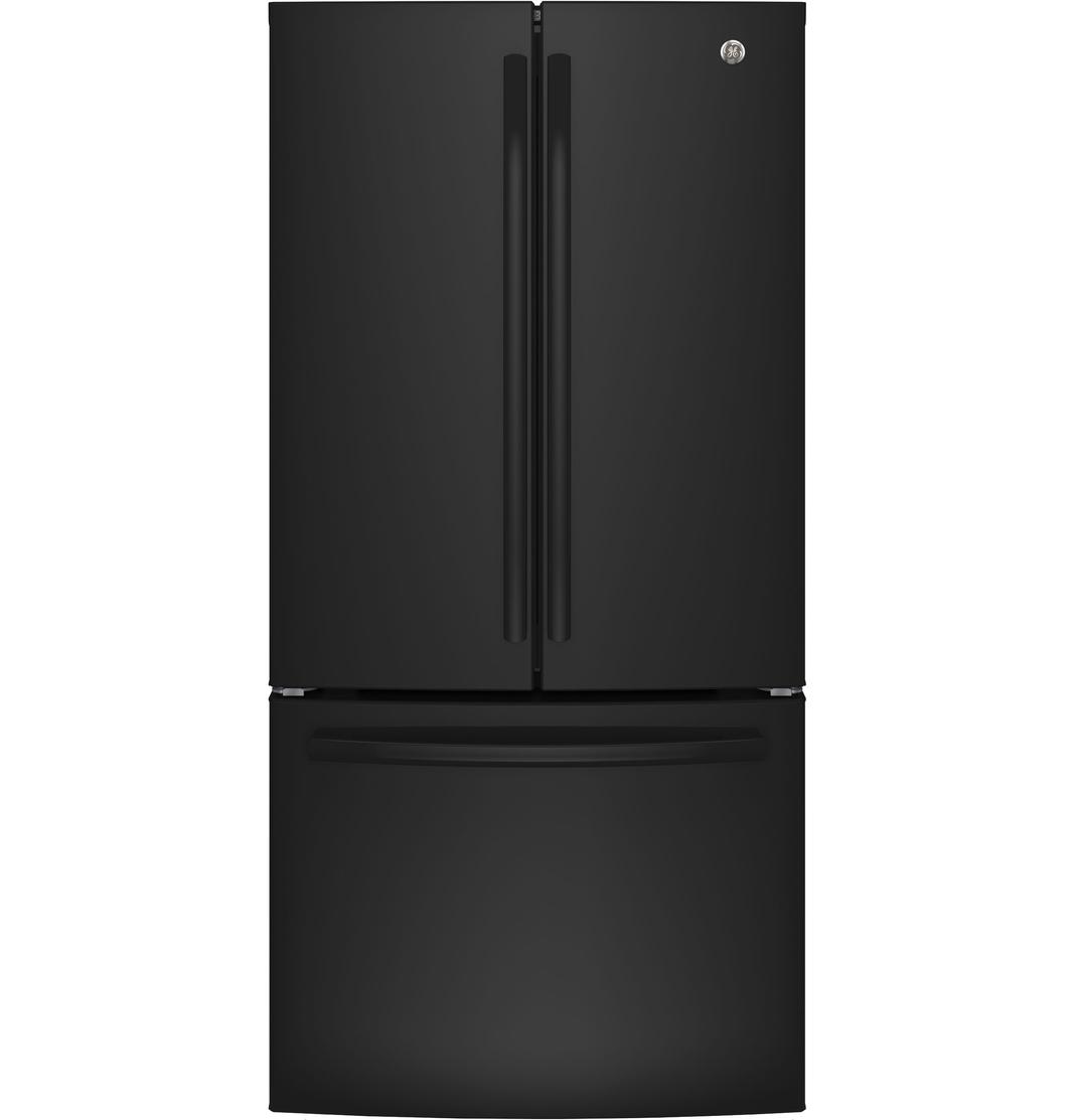 GE - 32.75 Inch 18.6 cu. ft French Door Refrigerator in Black - GWE19JGLBB