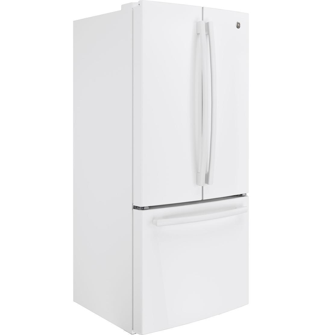 GE - 32.75 Inch 18.6 cu. ft French Door Refrigerator in White - GWE19JGLWW