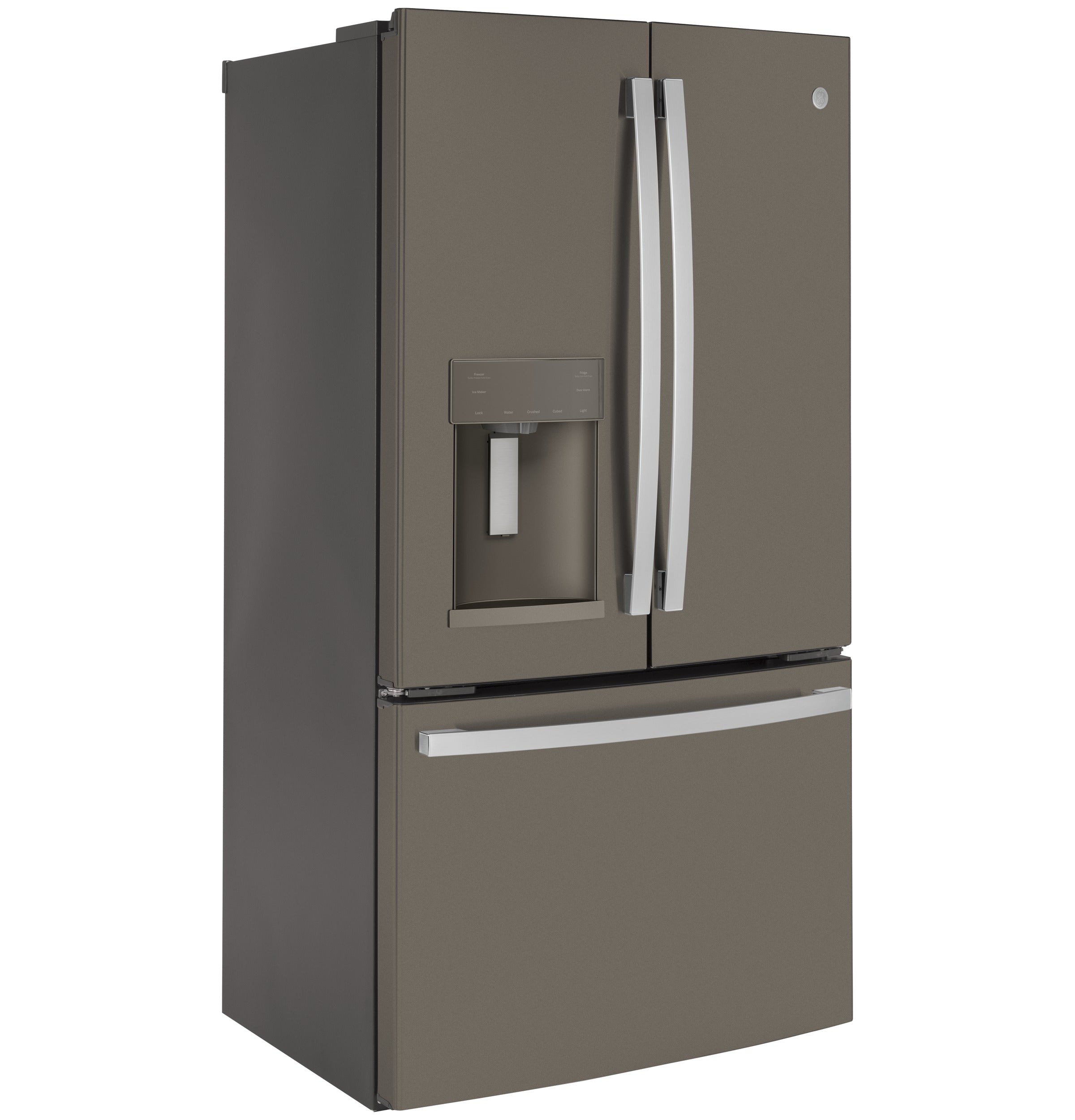 GE - 35.75 Inch 22.1 cu. ft French Door Refrigerator in Slate - GYE22GMNES