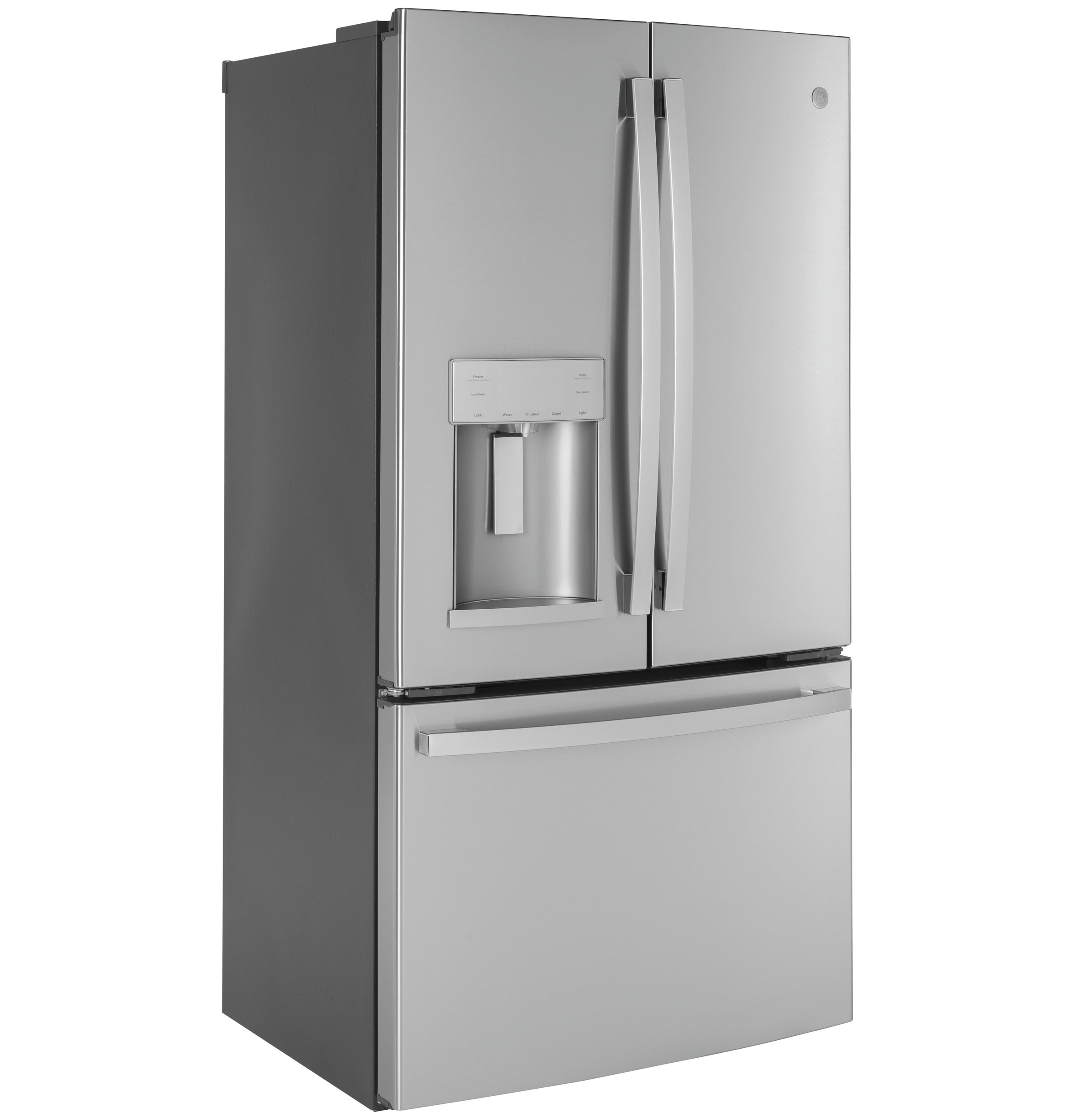 GE - 35.7 Inch 22.1 cu. ft French Door Refrigerator in Stainless - GYE22GYNFS