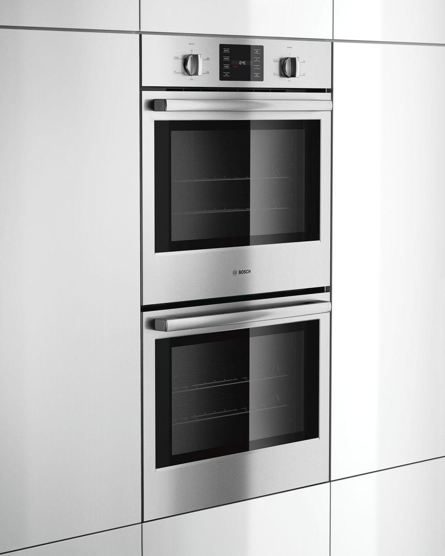 Bosch - 4.6 cu. ft Double Wall Oven in Stainless - HBL5551UC
