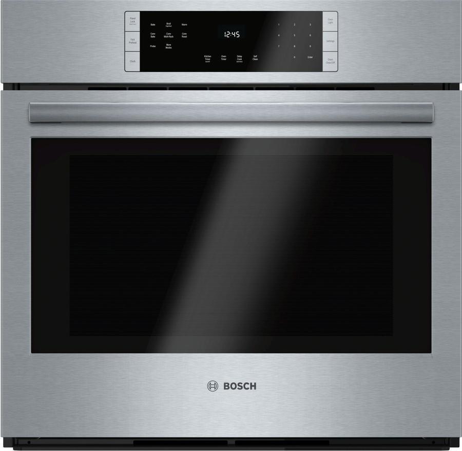 Bosch - 4.6 cu. ft Single Wall Wall Oven in Stainless Steel - HBL8451UC