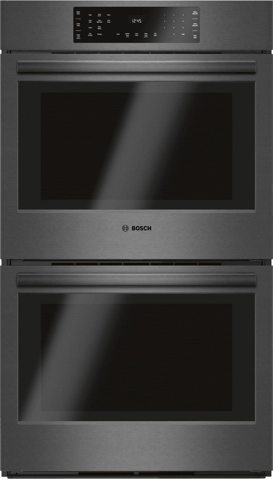 Bosch - 4.6 cu. ft Double Wall Oven in Black Stainless - HBL8642UC