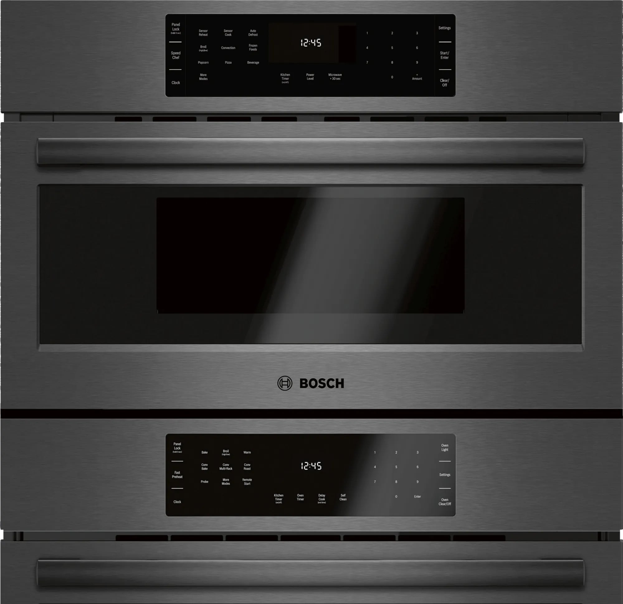 Bosch - 6.2 cu. ft Combination Wall Oven in Black Stainless - HBL8743UC