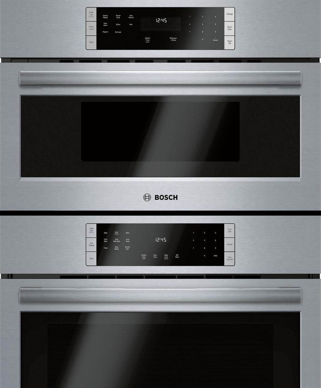 Bosch - 4.6 cu. ft Combination Wall Oven in Stainless Steel - HBL87M53UC