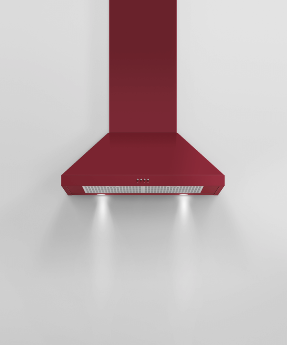 Fisher Paykel - 29.75 Inch 600 CFM Wall Mount and Chimney Range Vent in Red (Open Box) - HC30PCR1