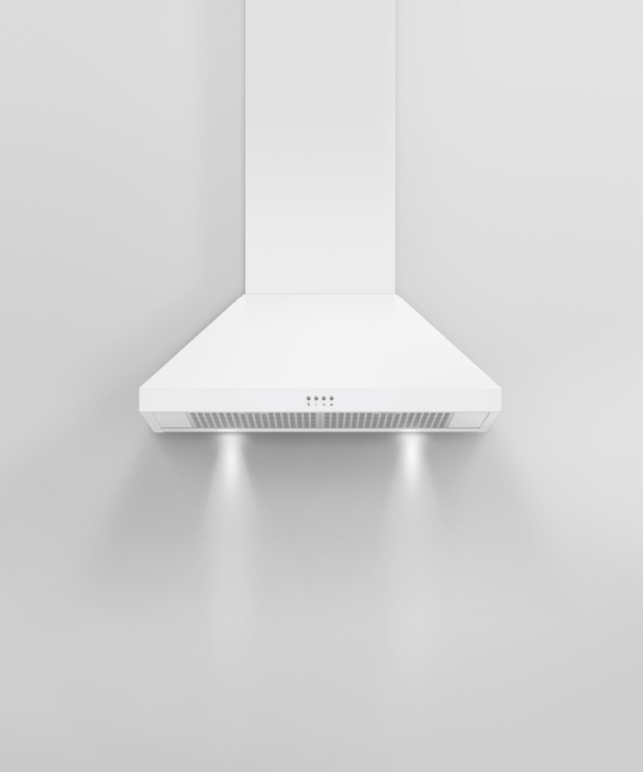 Fisher Paykel - 29.75 Inch 600 CFM Wall Mount and Chimney Range Vent in White - HC30PCW1