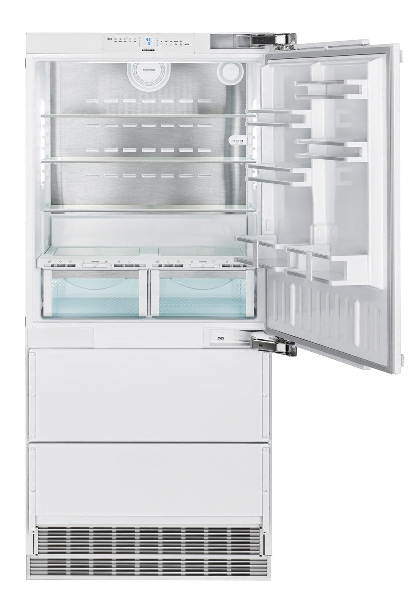 Liebherr - 35.875 Inch 18.9 cu. ft Built In / Integrated Bottom Mount Refrigerator in Panel Ready - HCB2080