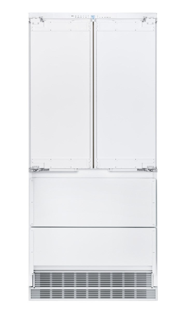 Liebherr - 35.875 Inch 18.9 cu. ft Built In / Integrated French Door Refrigerator in Panel Ready - HCB2082