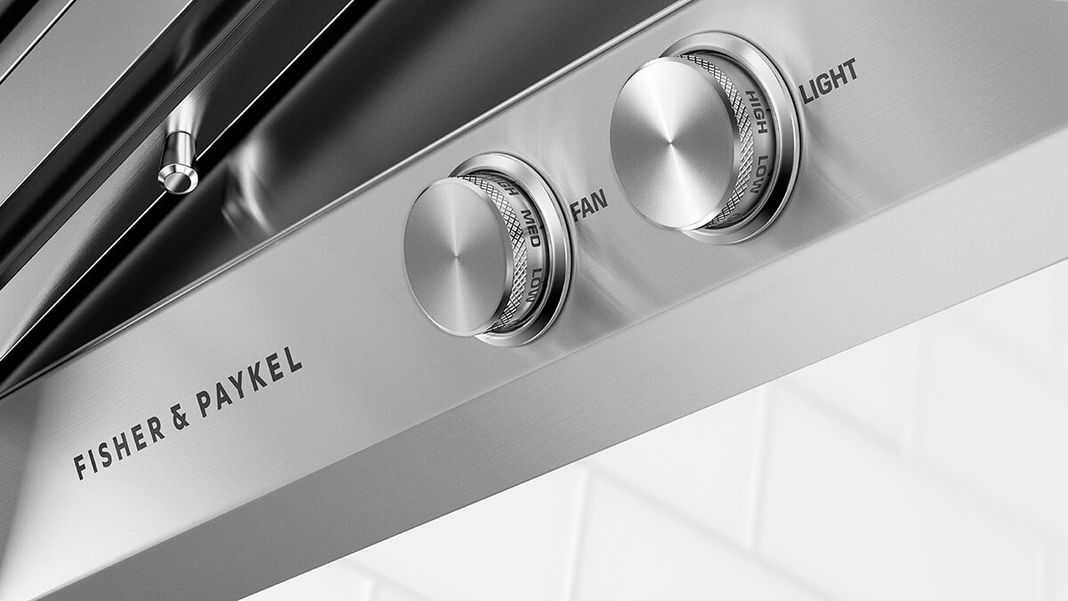Fisher Paykel - 47.875 Inch 1200 CFM Wall Mount and Chimney Range Vent in Stainless - HCB48-12 N