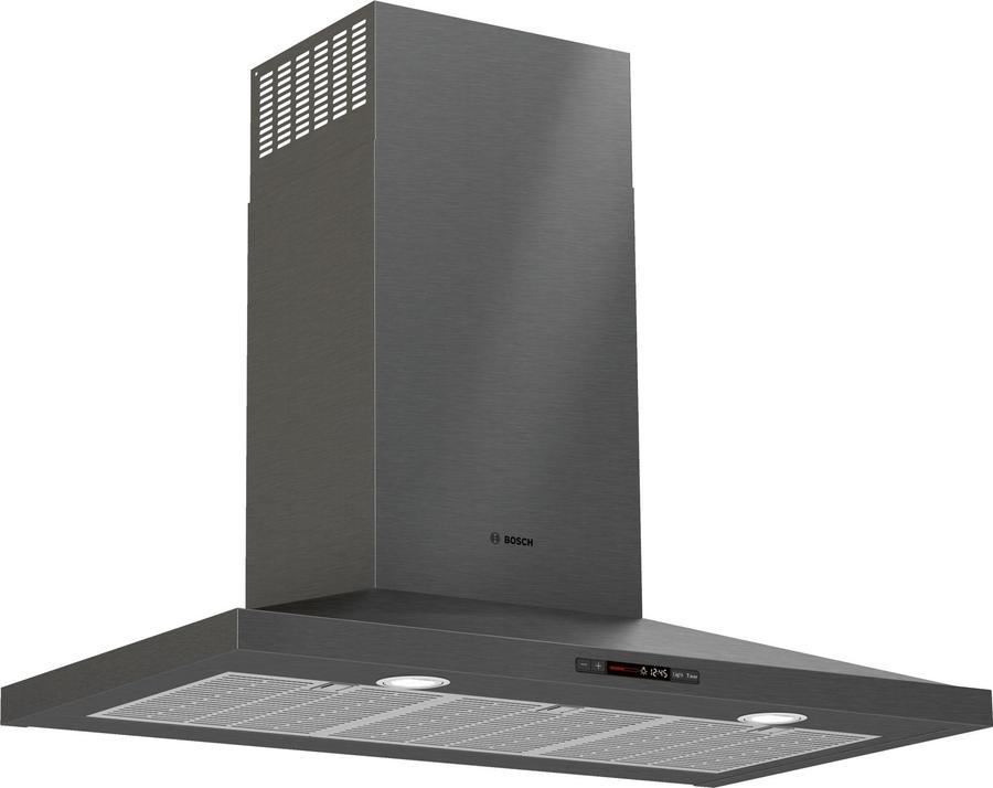 Bosch - 36 Inch 600 CFM Wall Mount and Chimney Range Vent in Black Stainless - HCP86641UC
