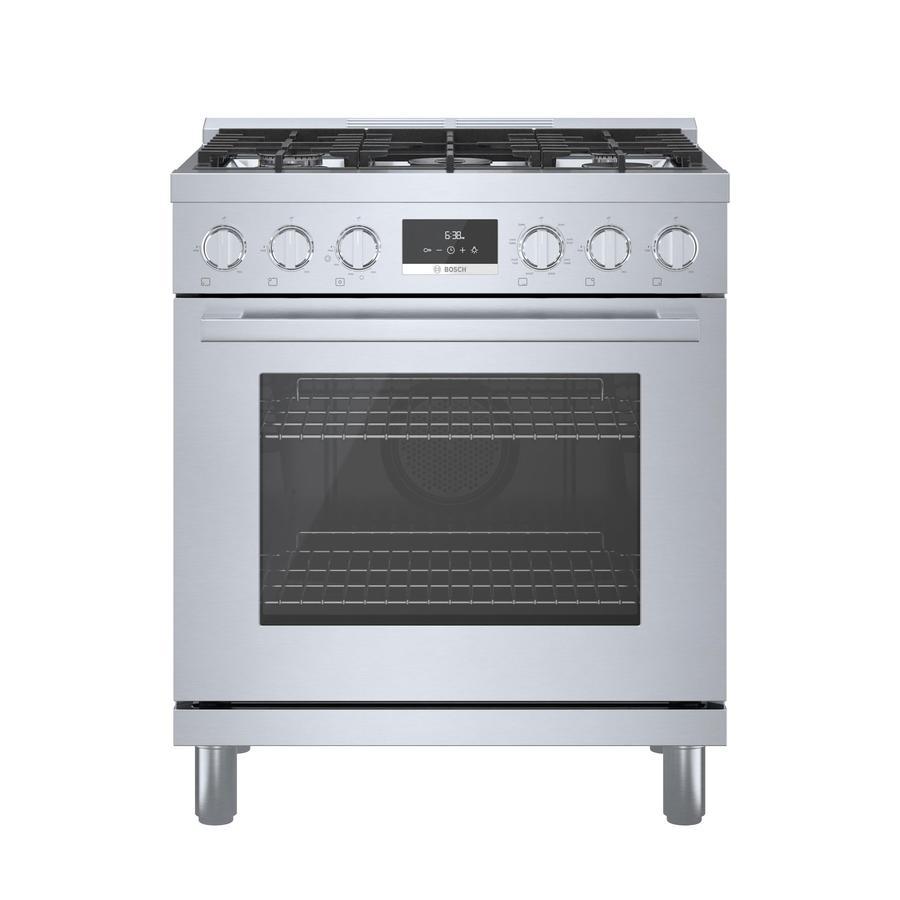 Bosch - 4 cu. ft  Dual Fuel Range in Stainless - HDS8055C