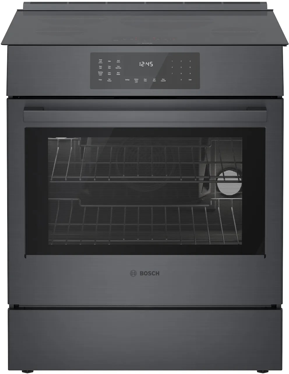 Bosch - 4.6 cu. ft  Induction Range in Black Stainless - HII8047C