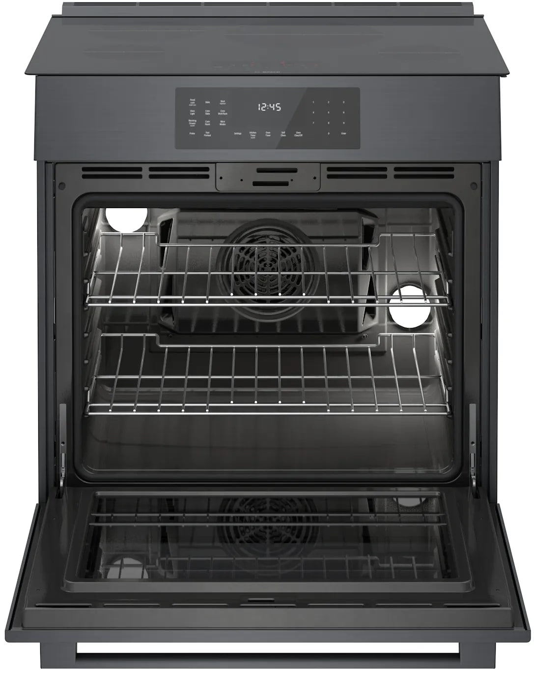Bosch - 4.6 cu. ft  Induction Range in Black Stainless - HII8047C